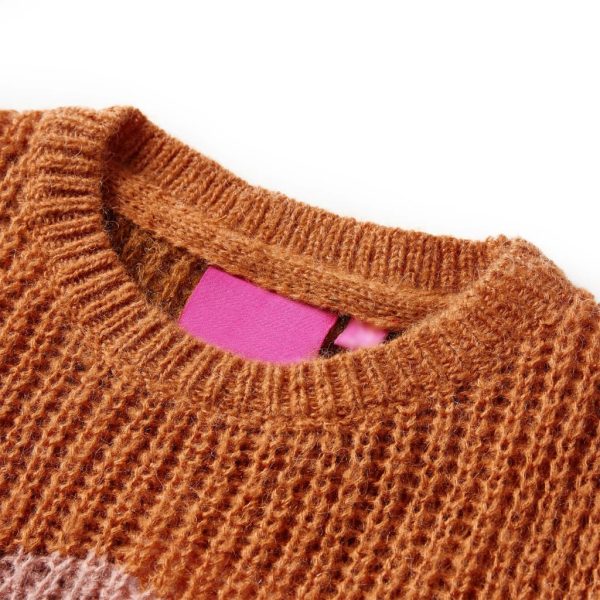 Camisola de malha para criança cor conhaque 92 – Image 3