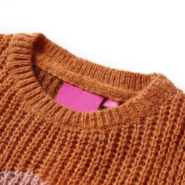 Camisola de malha para criança cor conhaque 128 – Image 3