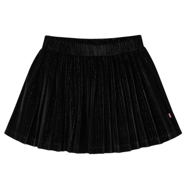 Saia plissada para criança com lurex preto 92