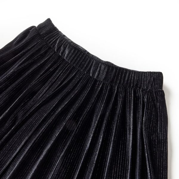 Saia plissada para criança com lurex preto 92 – Image 3