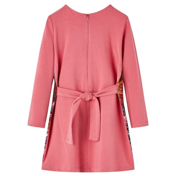 Vestido de manga comprida para criança rosa-velho 92 – Image 2