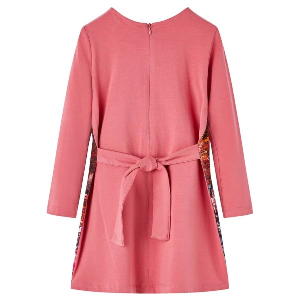 Vestido de manga comprida para criança rosa-velho 128 – Image 2