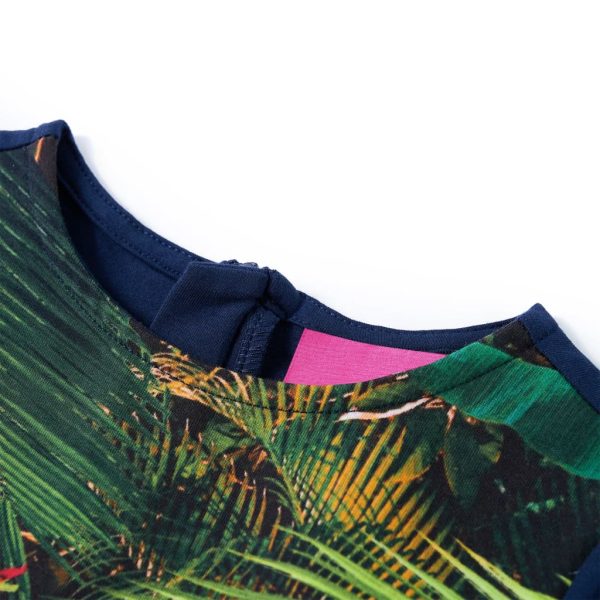Vestido de manga comprida para criança azul-marinho 104 – Image 3