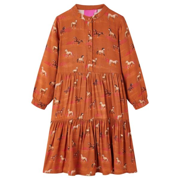 Vestido para criança cor conhaque 104