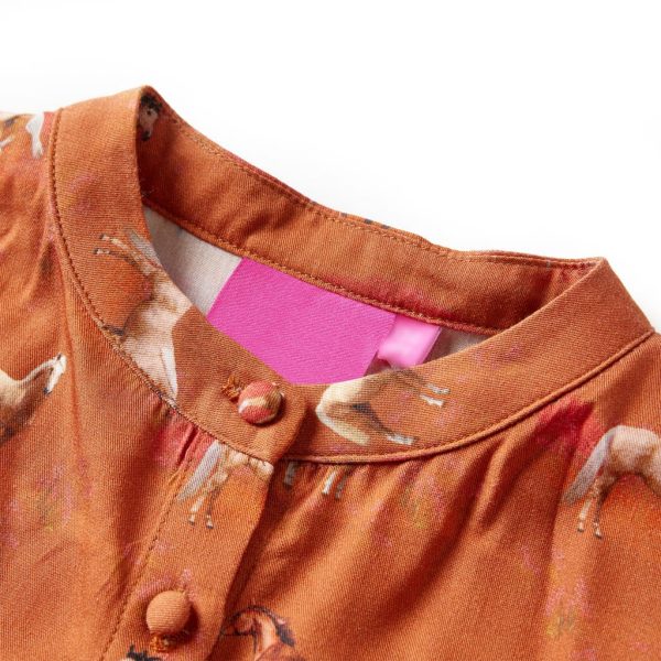 Vestido para criança cor conhaque 104 – Image 3