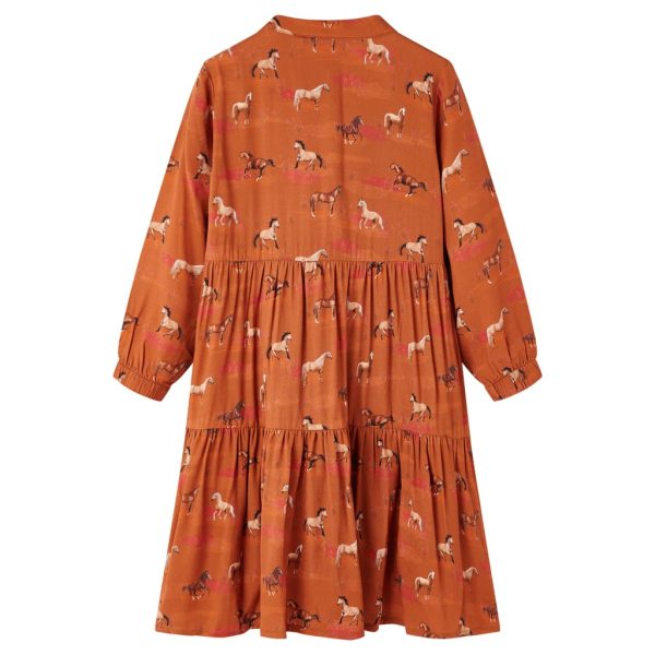 Vestido para criança cor conhaque 140 – Image 2