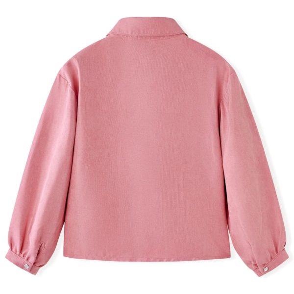 Blusa para criança com mangas abalonadas rosa-velho 92 – Image 2