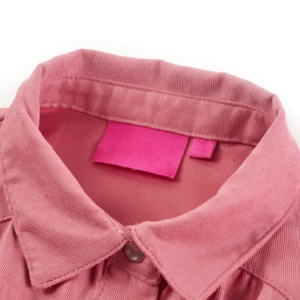 Blusa para criança com mangas abalonadas rosa-velho 140 – Image 3
