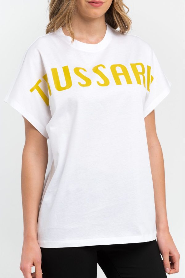 Trussardi Camiseta 36T000501T002190_W616WhitePrintYellow – Image 3