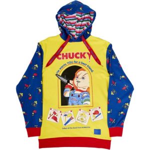 SUDADERA UNISEX CON CAPUCHA CHUCKY EN CAJA ORIGINAL M