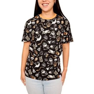 CAMISETA UNISEX FIESTA DEL ALCALDE PERSONAJES DE PESADILLA ANTES DE NAVIDAD TALLA XXL