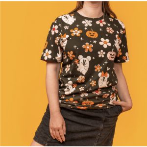 CAMISETA NEGRA HALLOWEEN MICKEY & MINNIE FANTASMAS TALLA XXXL